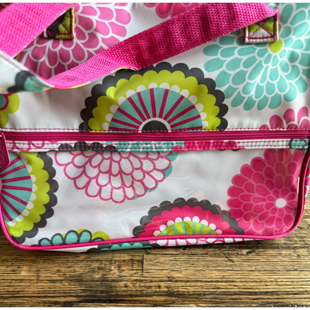 New with no tags. Thirty one Floral Pink & Blue Flowers Bag. - Picture 5 of 6